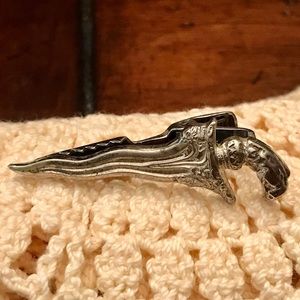 Men’s Vintage MSA Silver Tone Sword Dagger Tie Clip